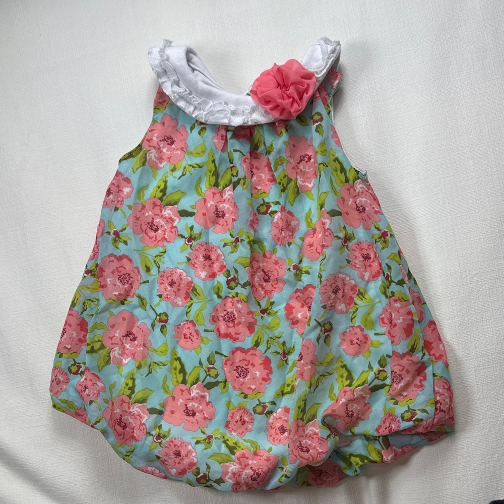 Baby Essentials Floral onesie  with Pink‎ and Green